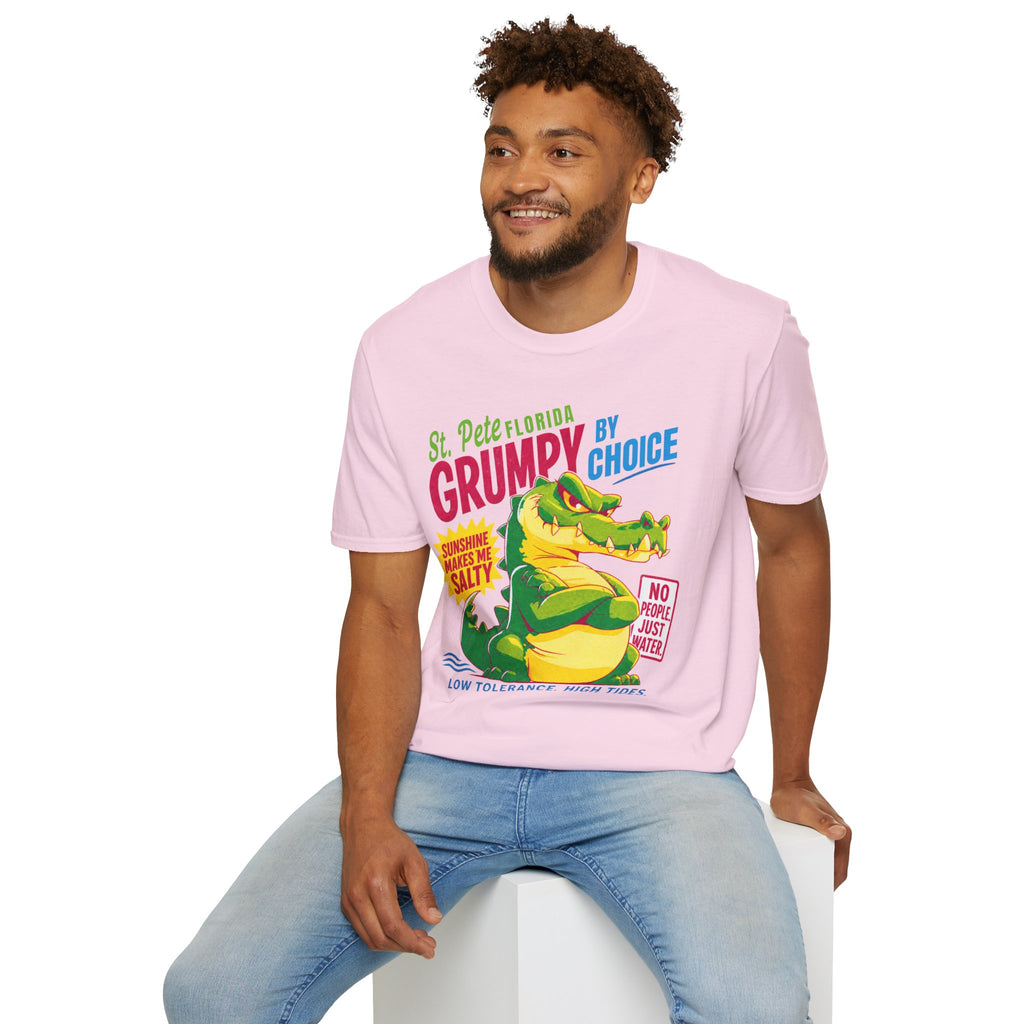 Grumpy Alligator St. Pete Florida T-Shirt | Sunshine Makes Me Salty