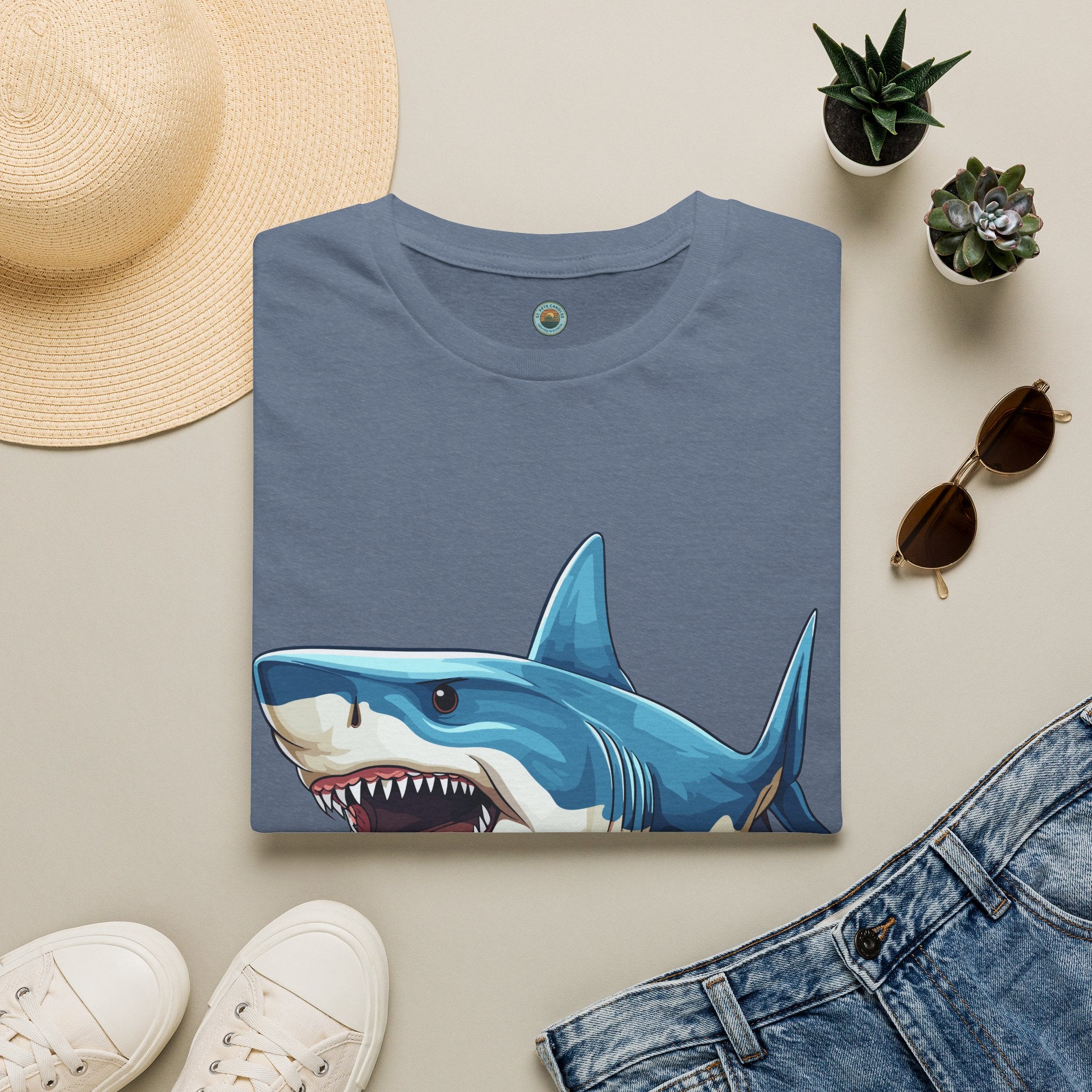 Angry Shark Character T-Shirt, St. Pete Florida