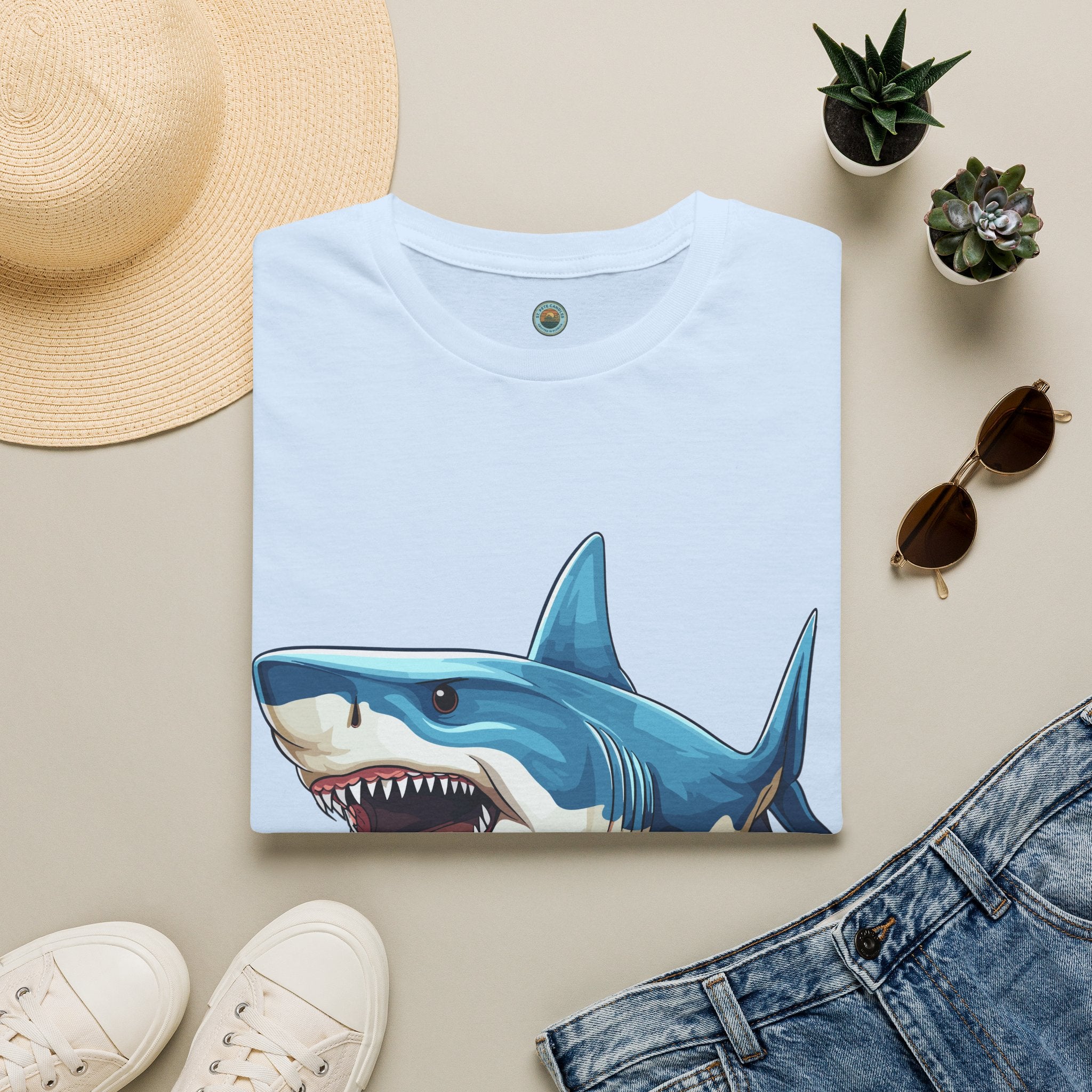 Angry Shark Character T-Shirt, St. Pete Florida