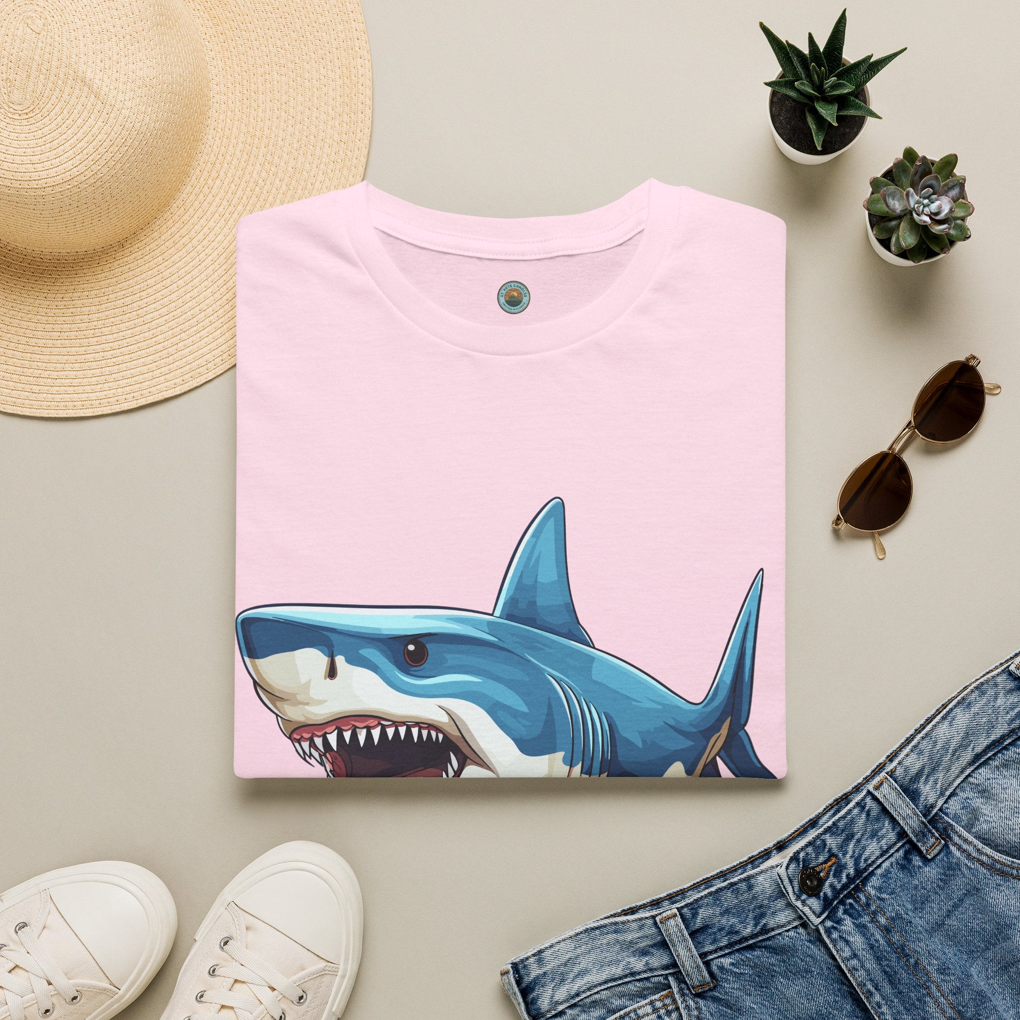 Angry Shark Character T-Shirt, St. Pete Florida