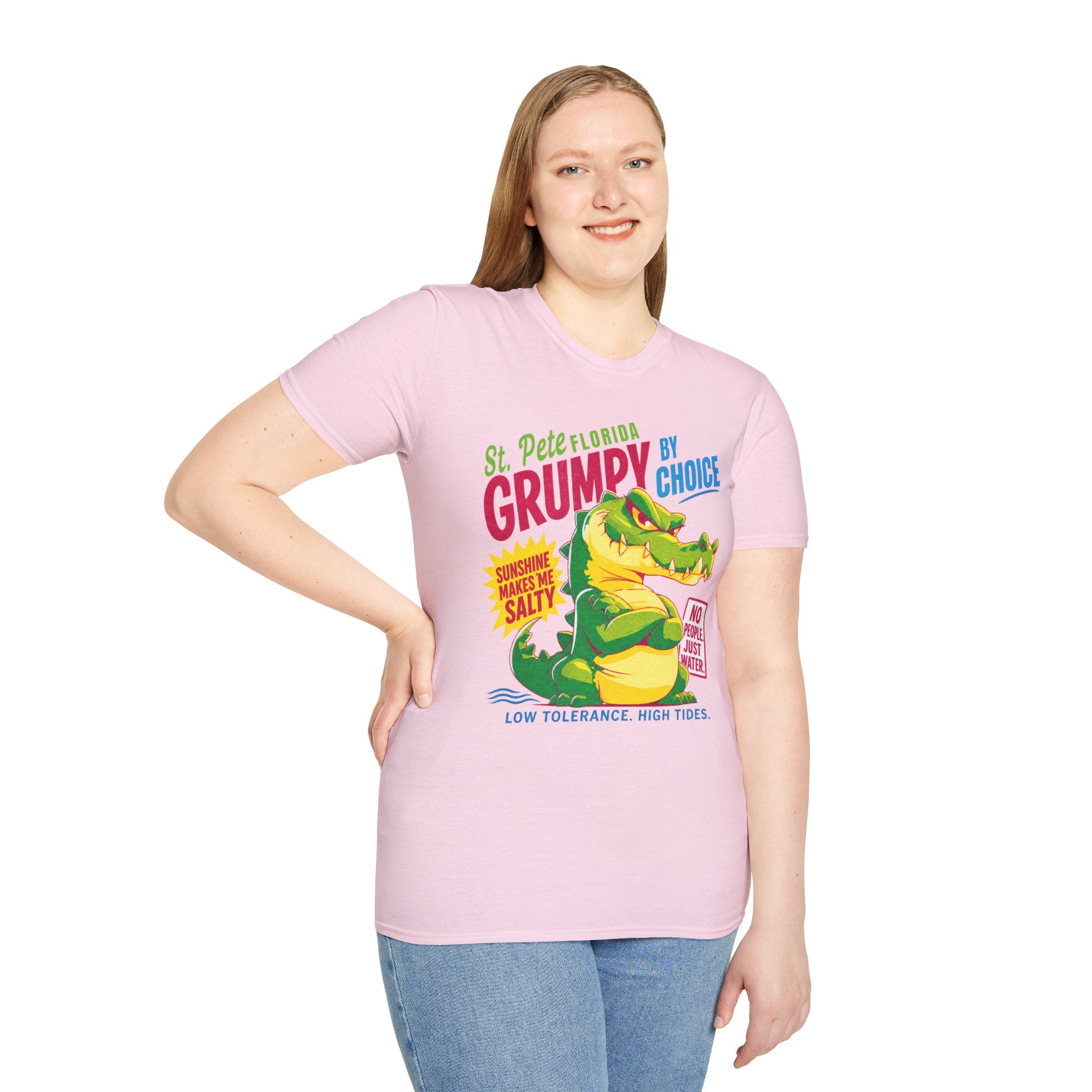 Grumpy Alligator St. Pete Florida T-Shirt | Sunshine Makes Me Salty