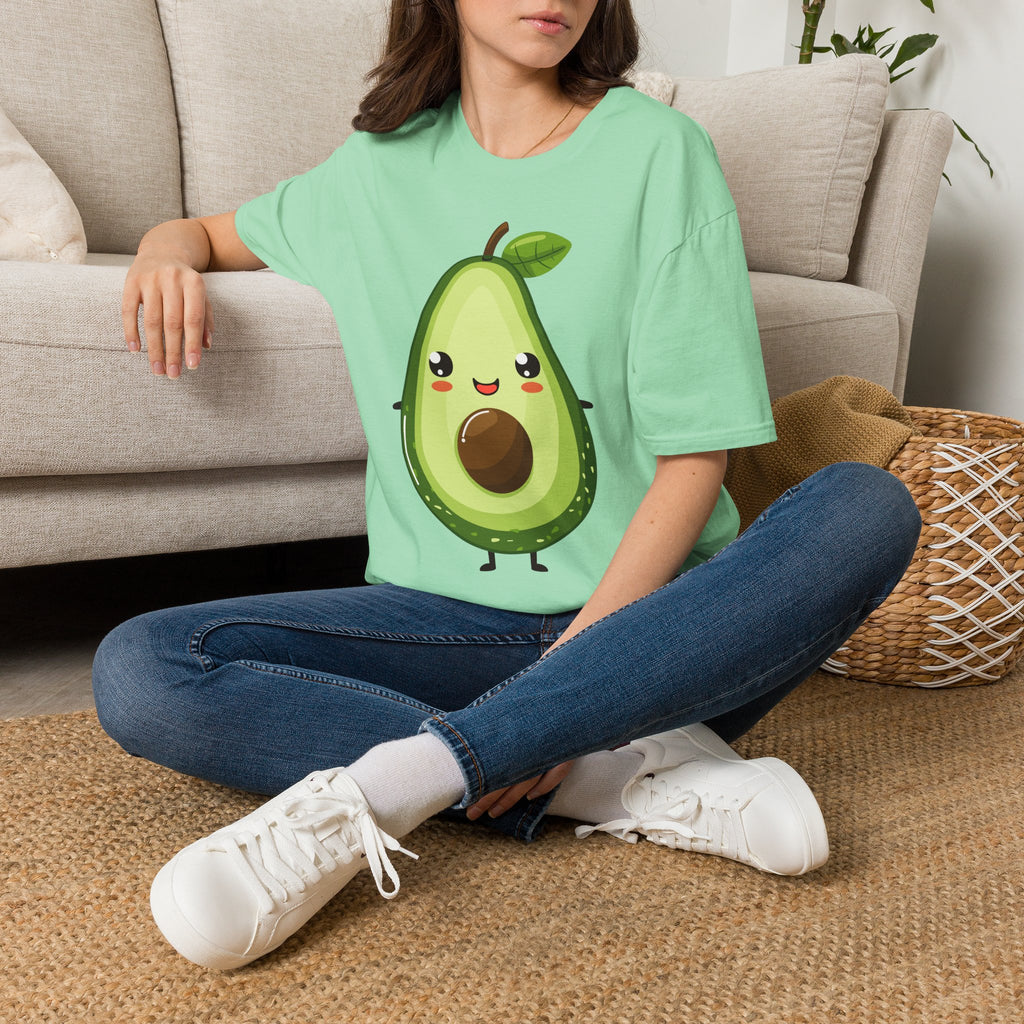 Kawaii Avocado Character T-Shirt