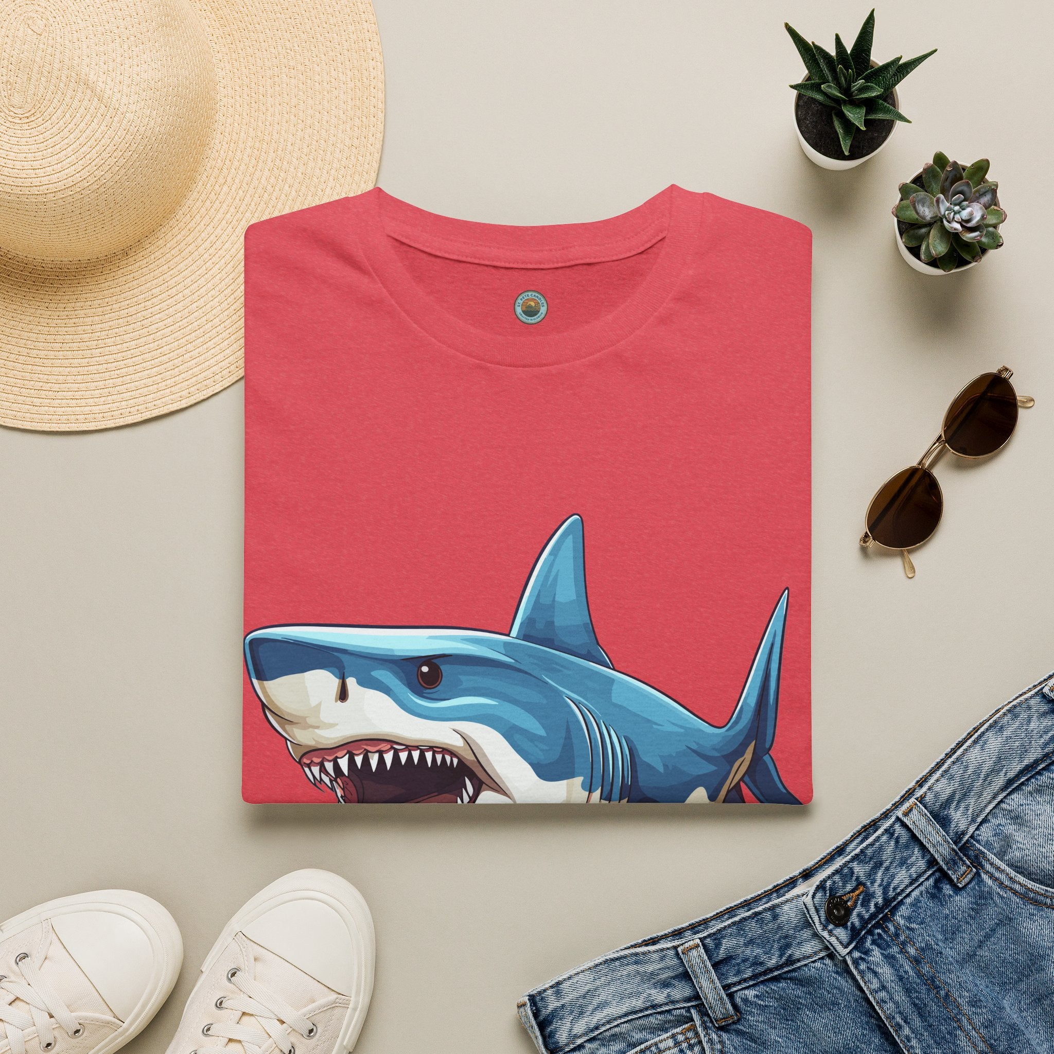 Angry Shark Character T-Shirt, St. Pete Florida
