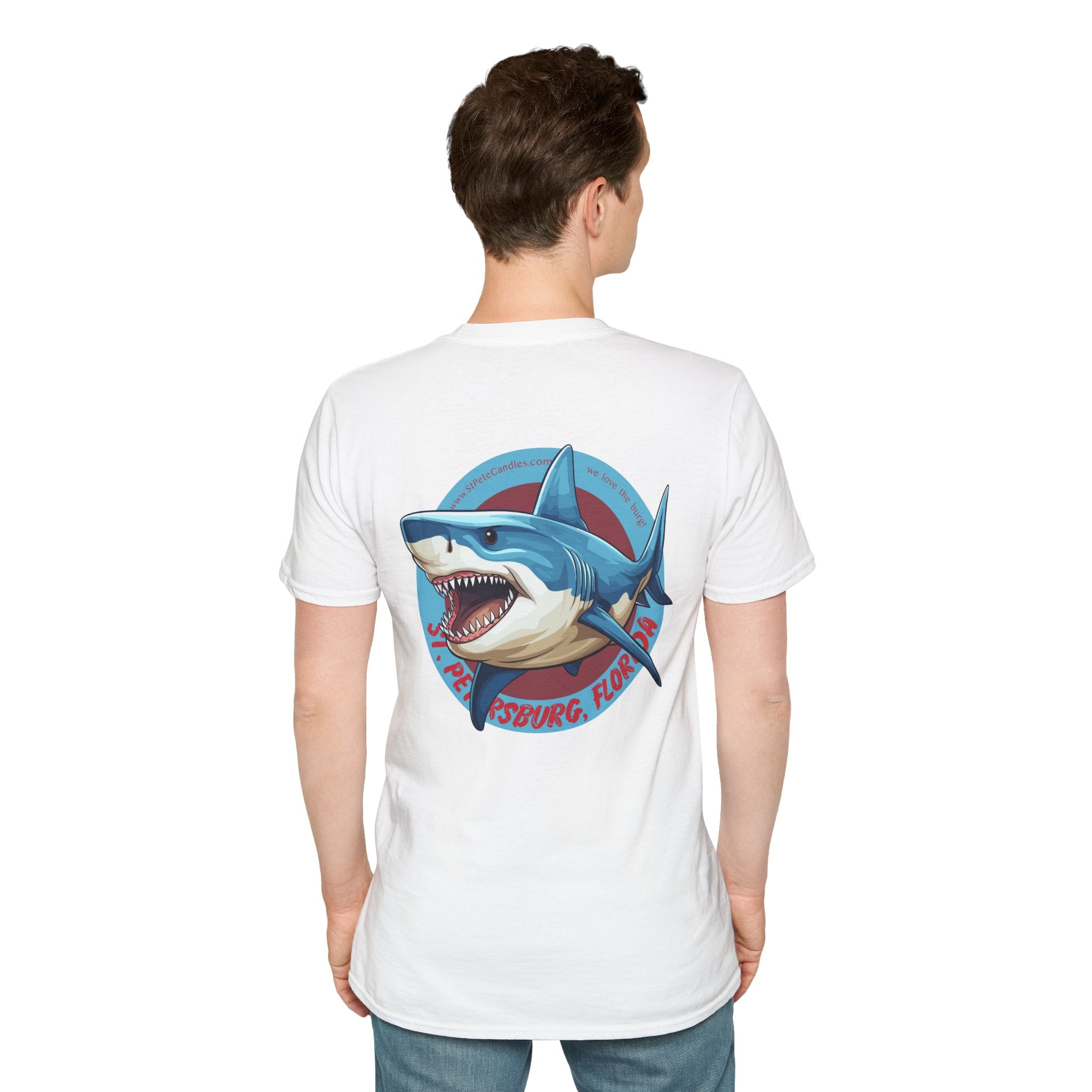Shark Character T-Shirt Printed | Ocean Marine Life Inspired, Lightweight Cotton Tee
