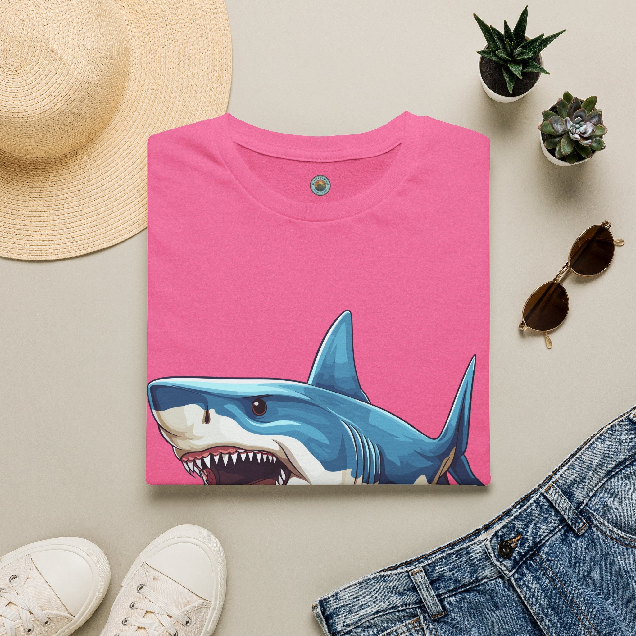 Angry Shark Character T-Shirt, St. Pete Florida