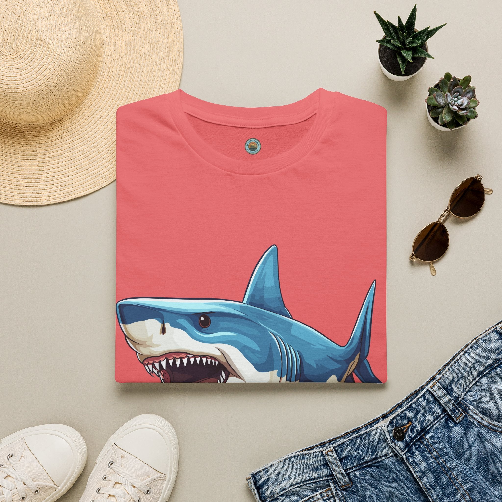 Angry Shark Character T-Shirt, St. Pete Florida