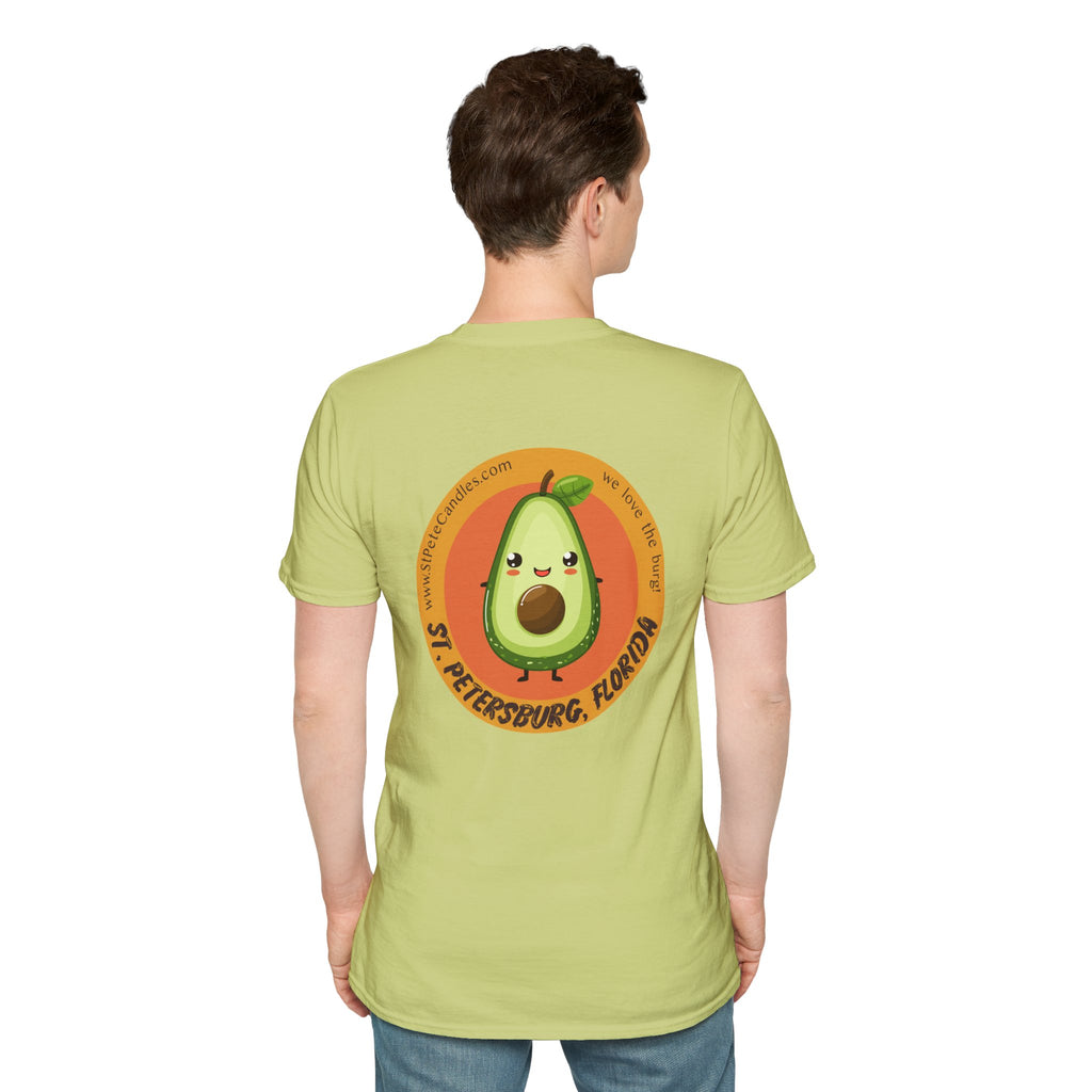 Kawaii Avocado Character T-Shirt
