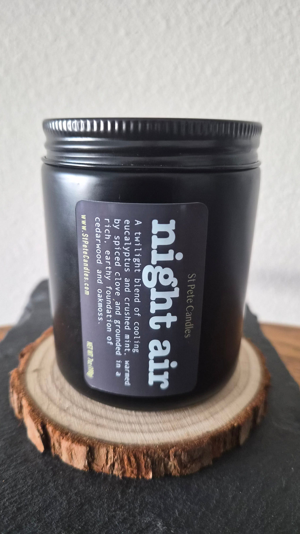 Eucalyptus Mint Scented Fragrance, Mens Cologne Soy Wax Candle, Wood Coaster Gift for Him