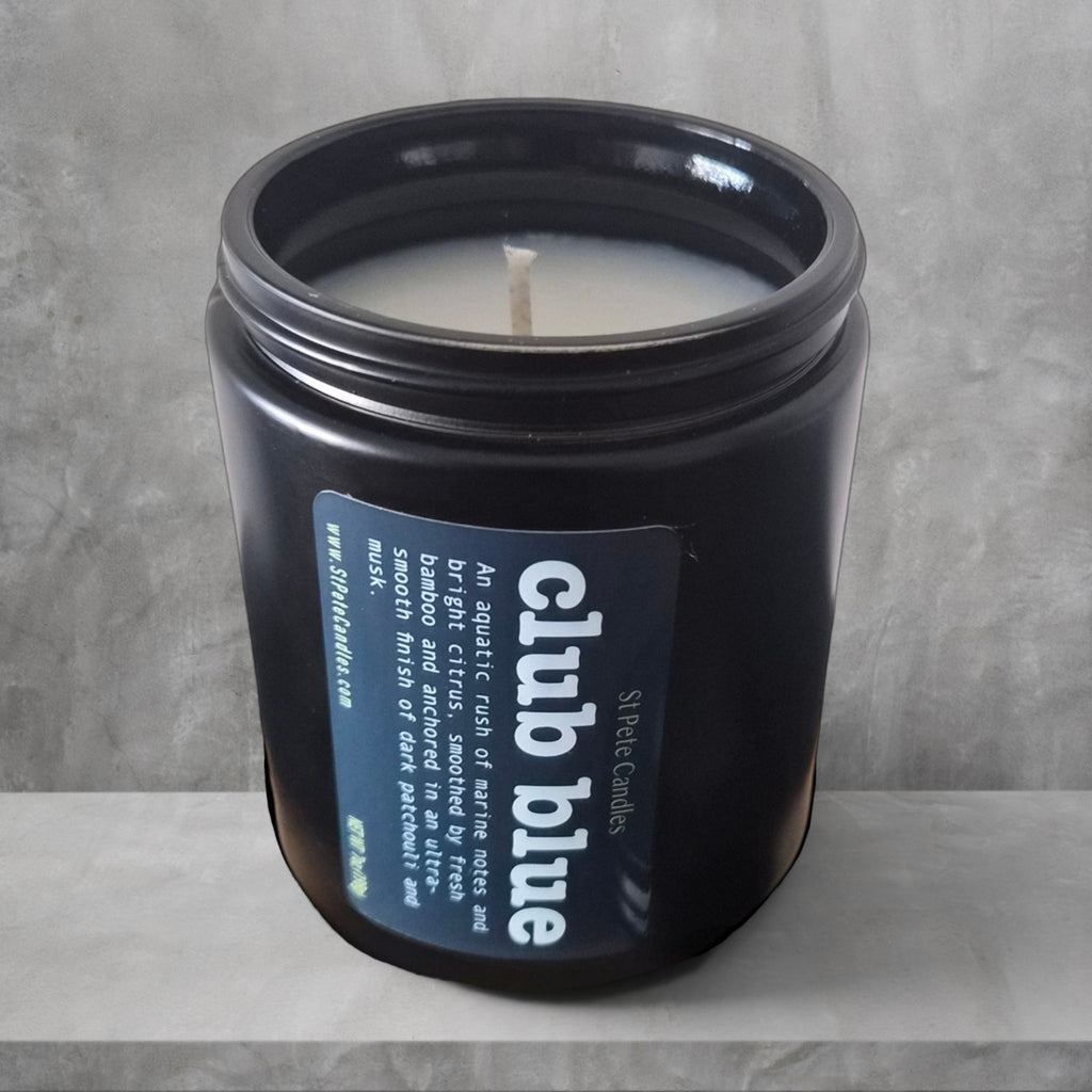 Citrus Musk Scented Fragrance, Mens Cologne Soy Wax Candle, Wood Coaster Gift for Him