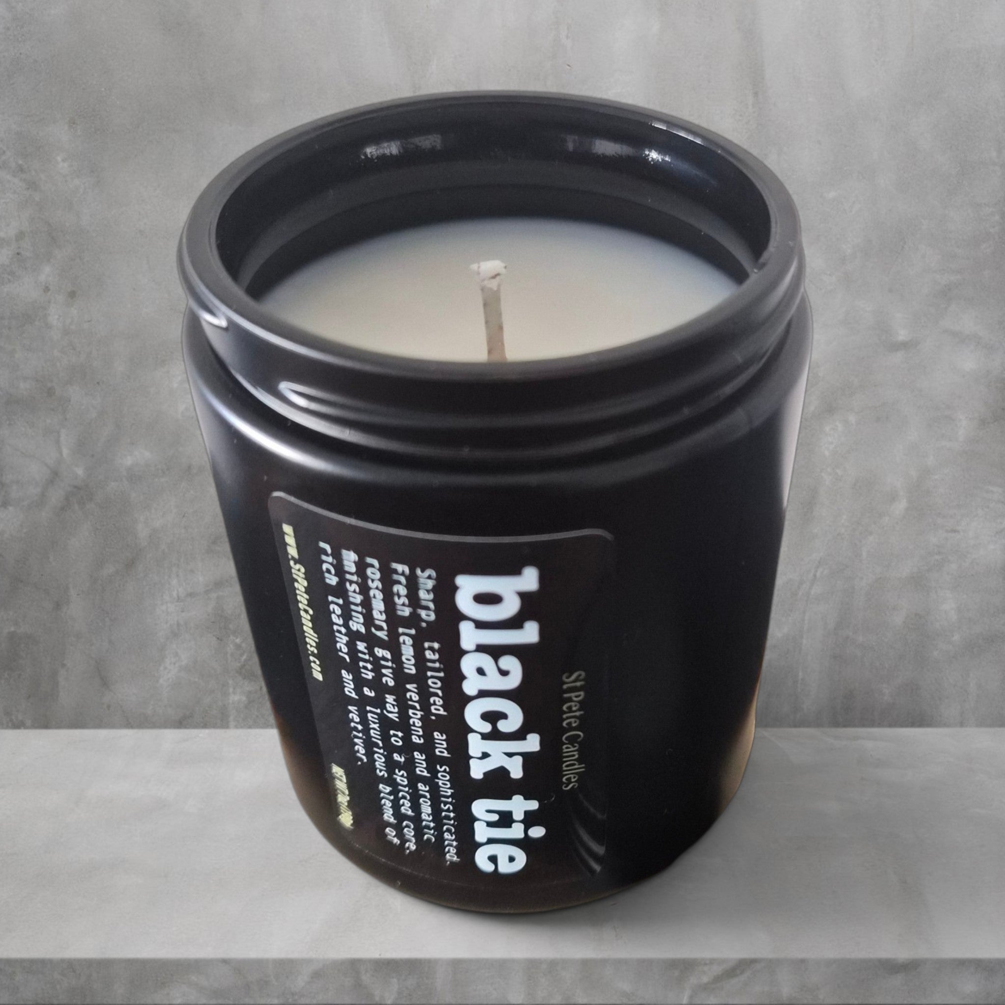 Leather Sandalwood Scented Fragrance, Mens Cologne Soy Wax Candle, Wood Coaster Gift for Him