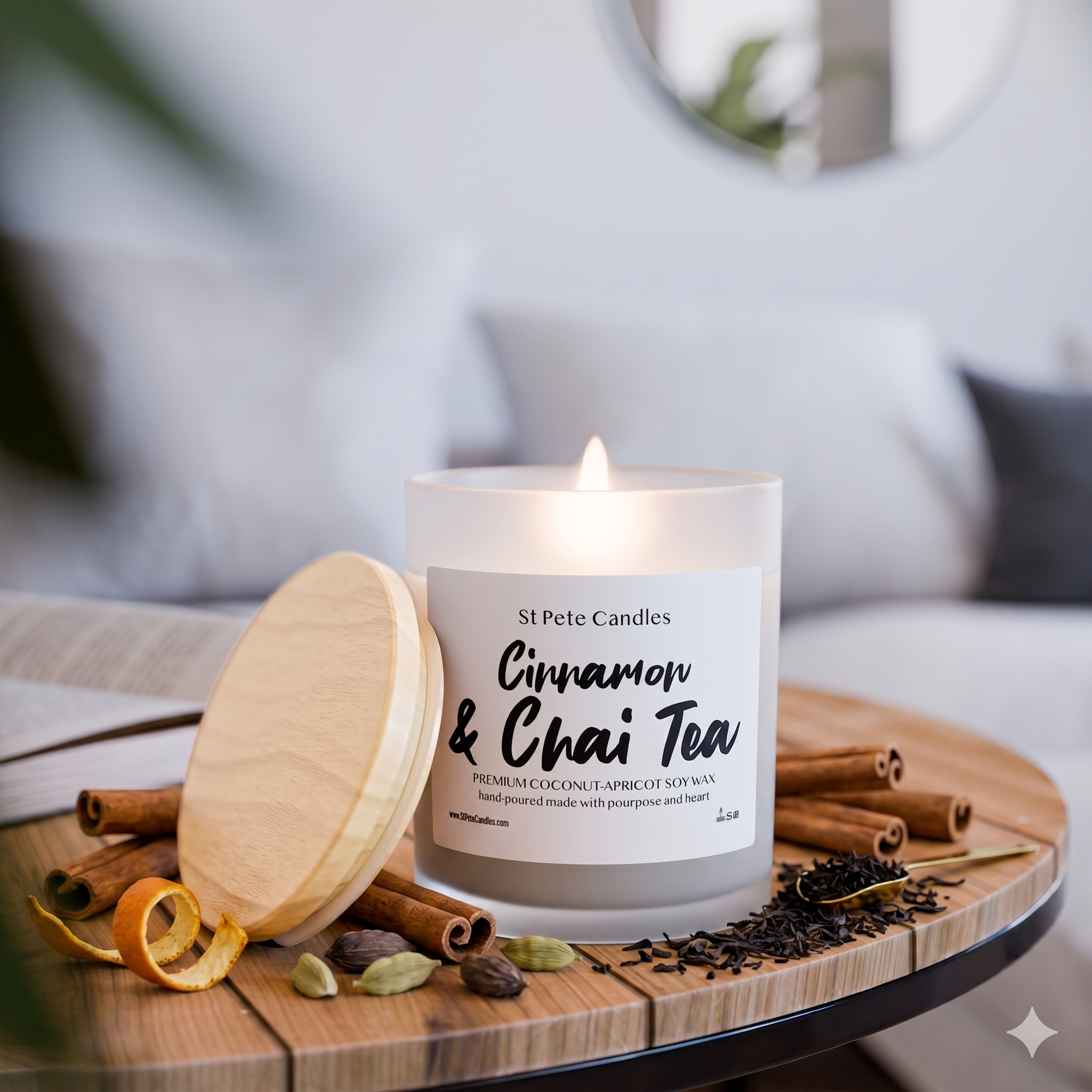 Luxury Coconut-Apricot Soy Candles, 11oz