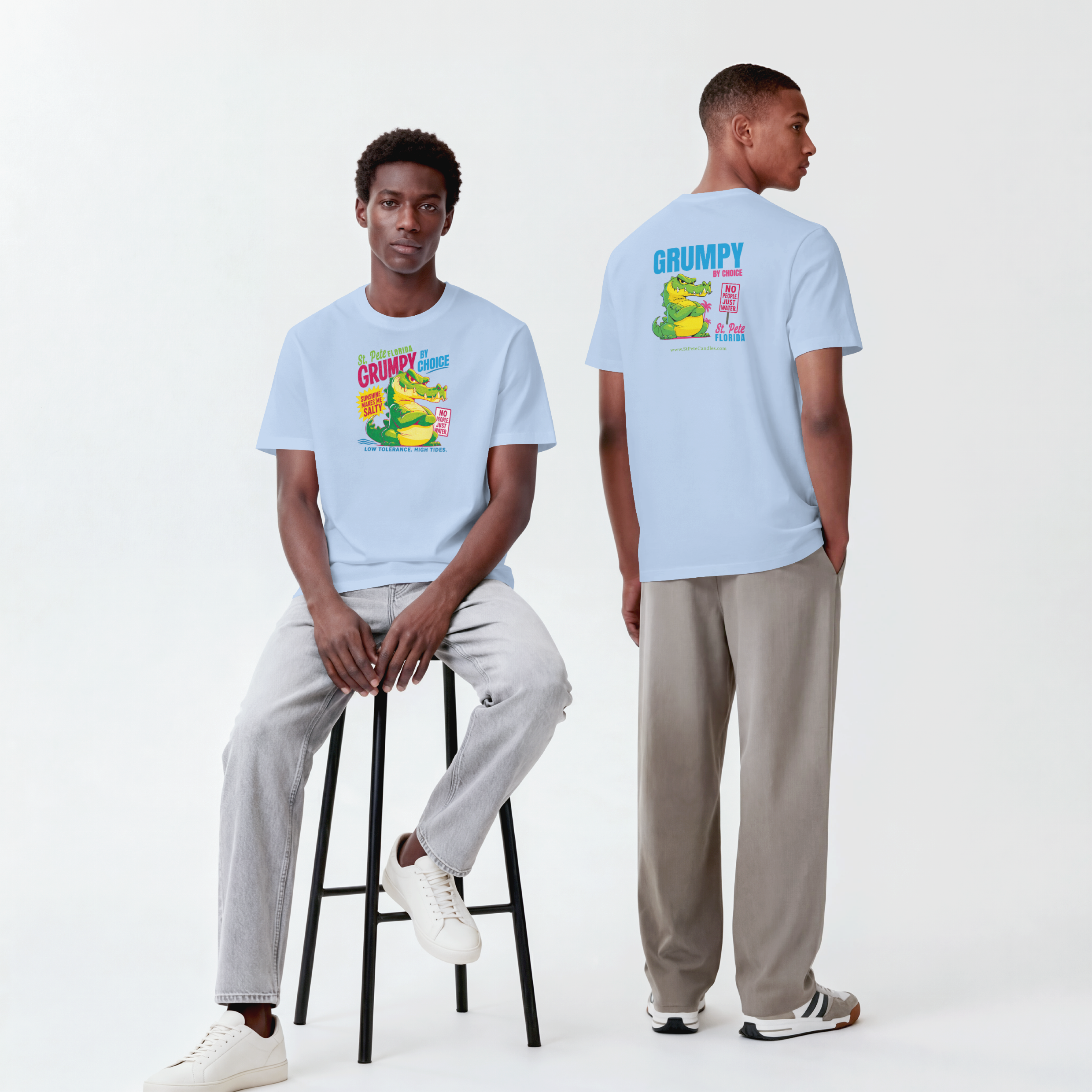 Grumpy Alligator St. Pete Florida T-Shirt | Sunshine Makes Me Salty