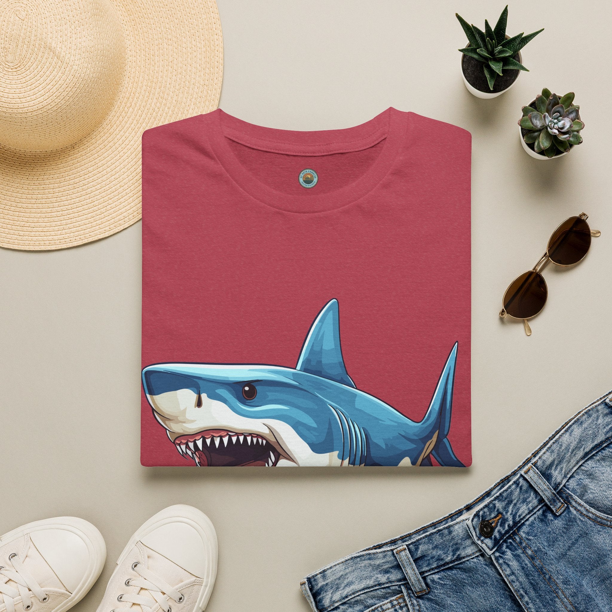 Angry Shark Character T-Shirt, St. Pete Florida