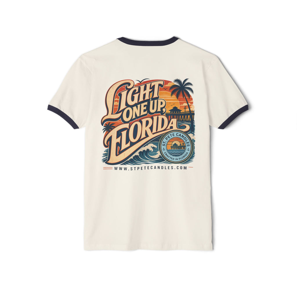 Vintage Florida Sunset T-Shirt, Wick Happens Ringer Tee