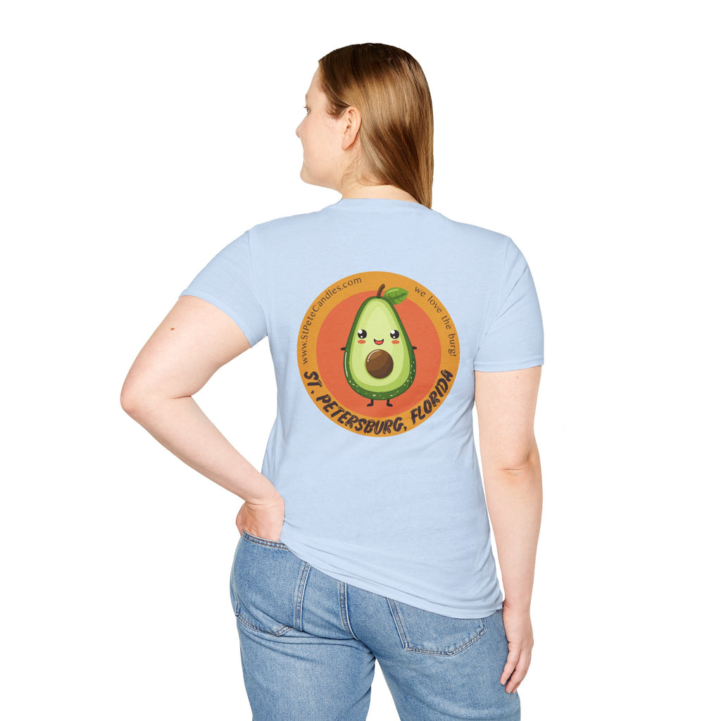 Kawaii Avocado Character T-Shirt