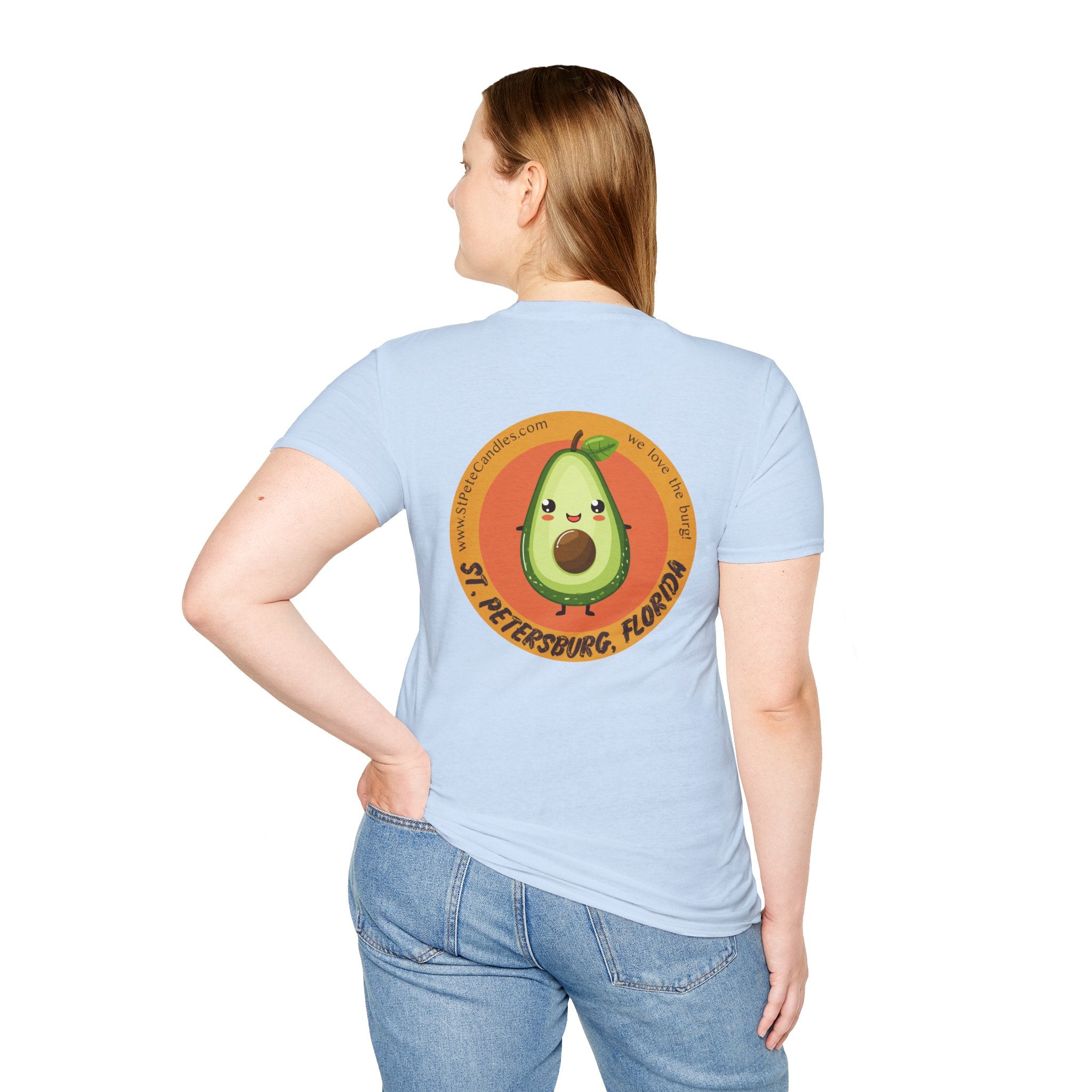 Kawaii Avocado Character T-Shirt