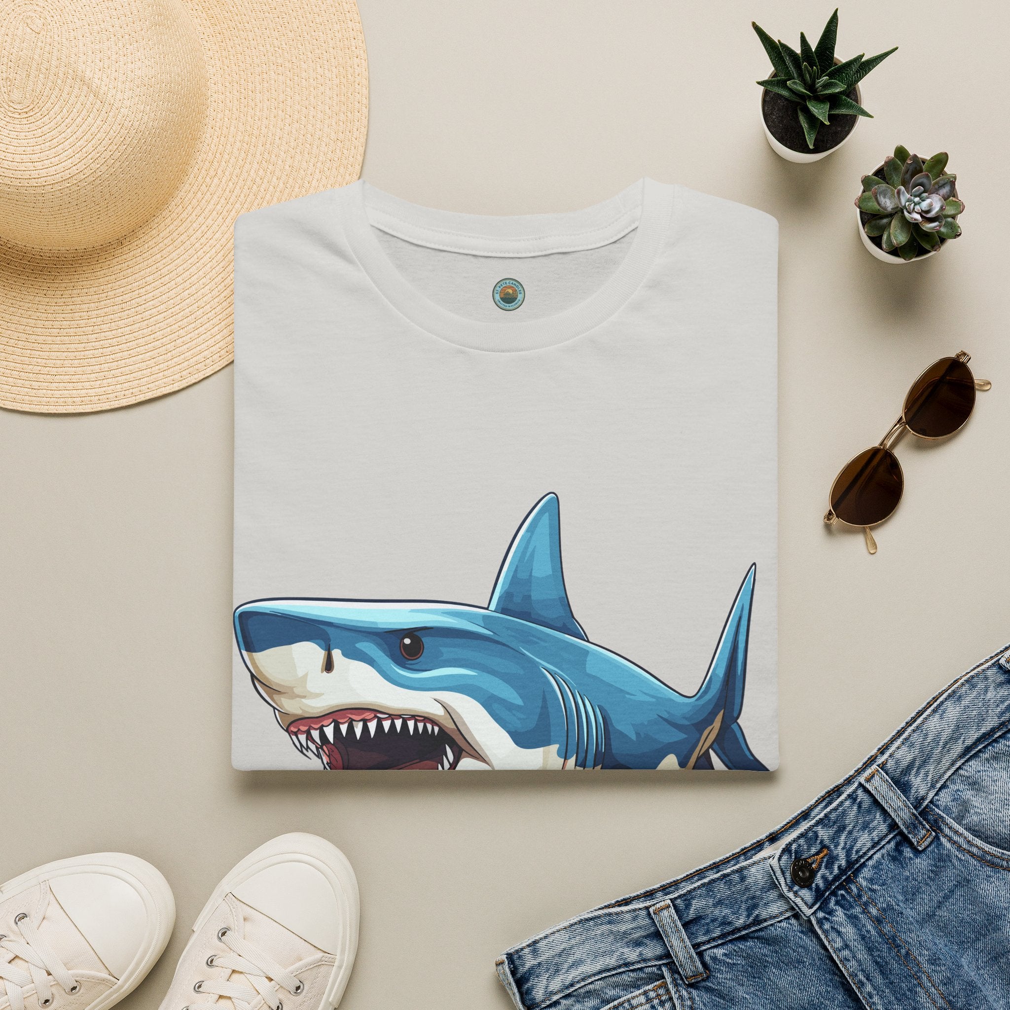 Angry Shark Character T-Shirt, St. Pete Florida