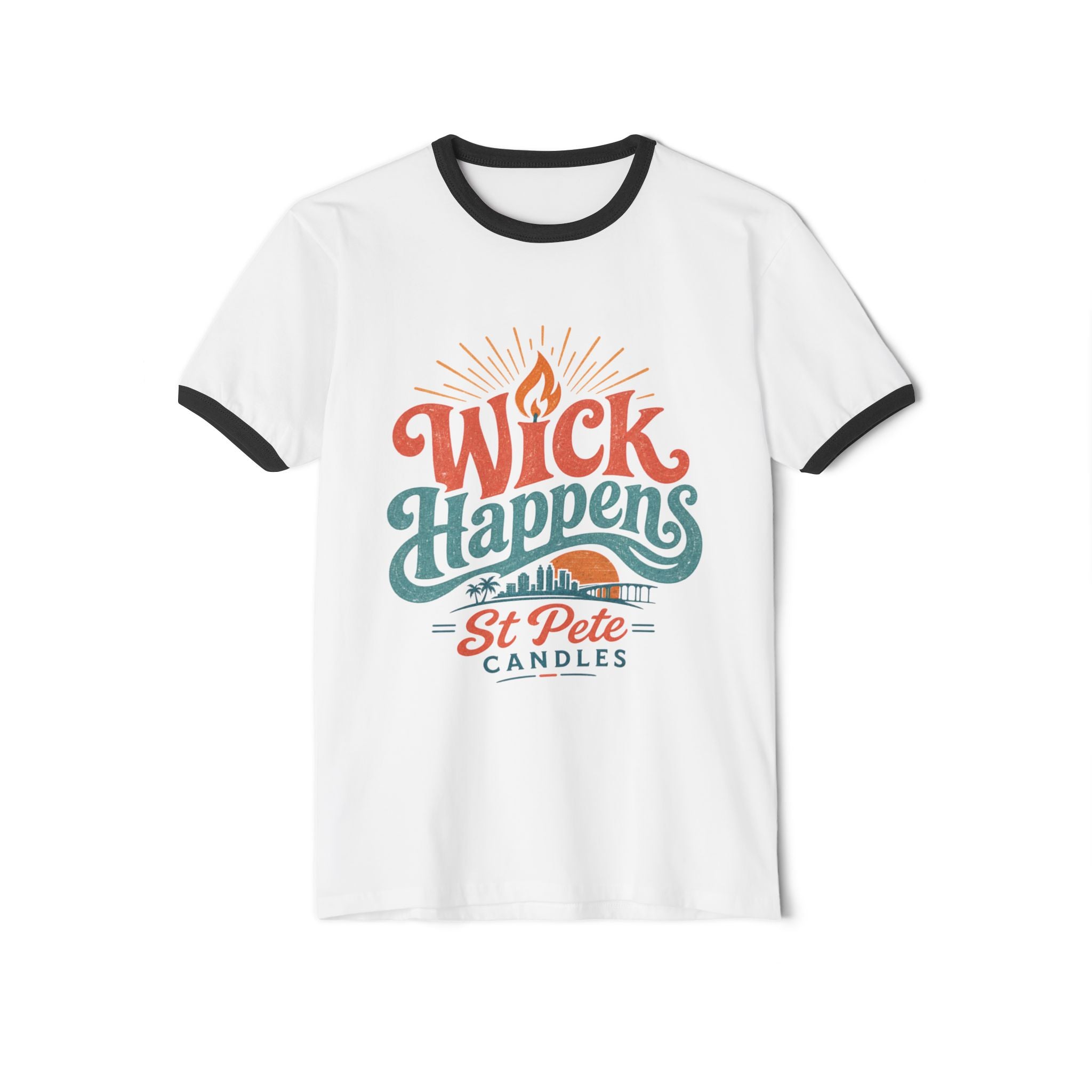 Vintage Florida Sunset T-Shirt, Wick Happens Ringer Tee