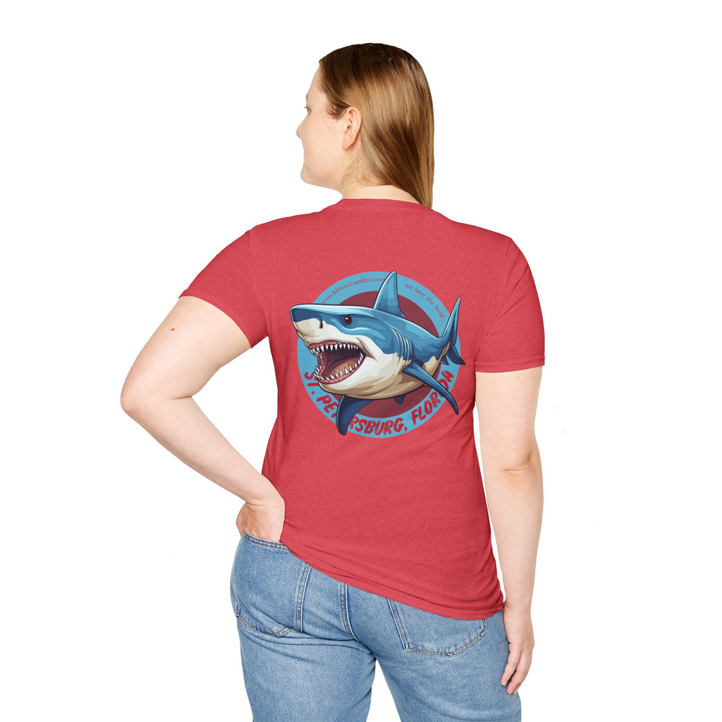 Shark Character T-Shirt Printed | Ocean Marine Life Inspired, Lightweight Cotton Tee