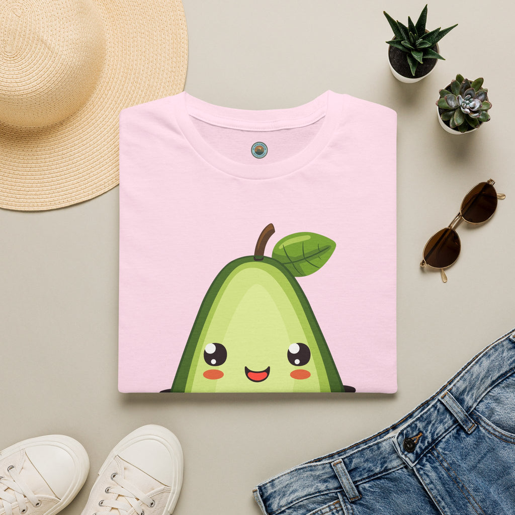 Kawaii Avocado Character T-Shirt