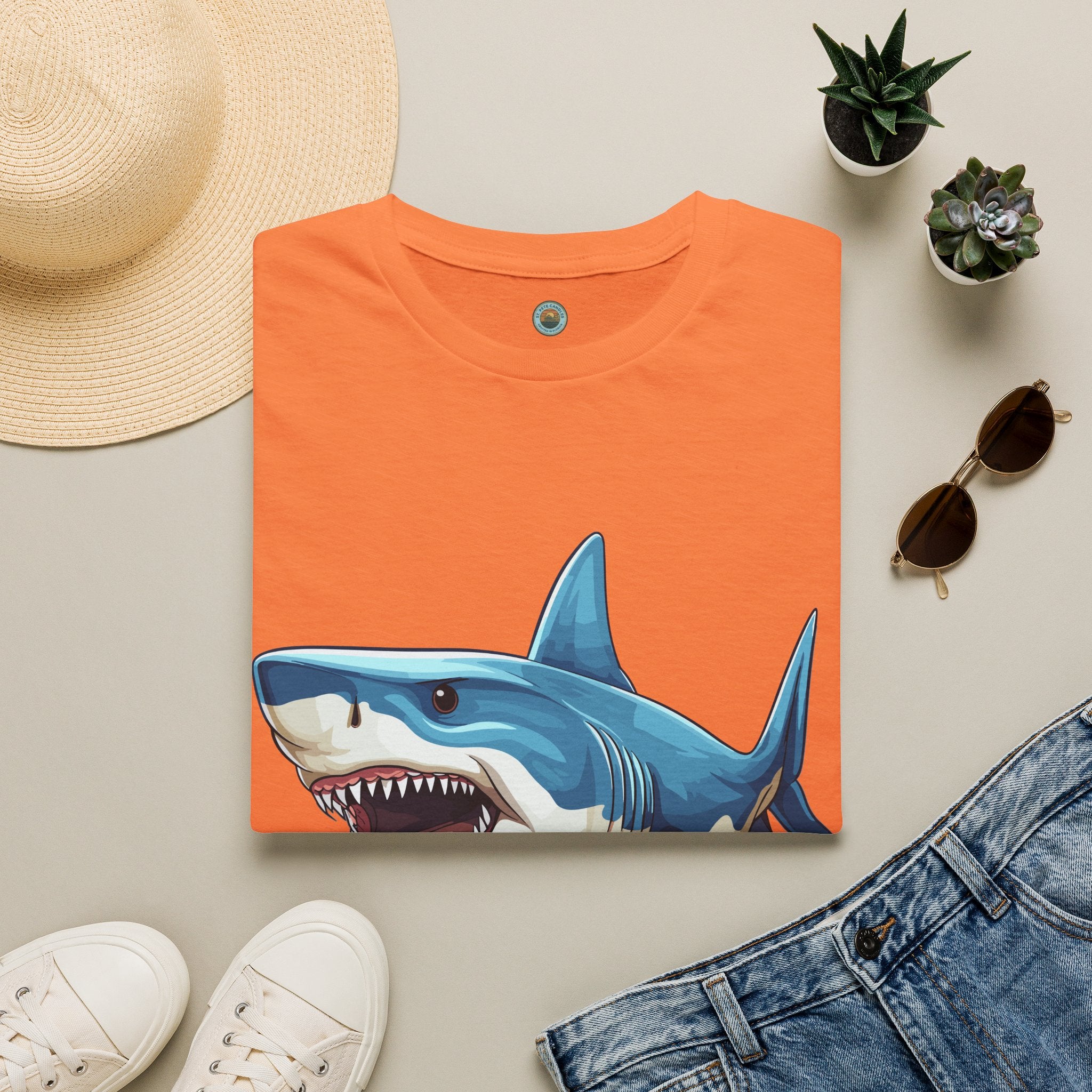 Angry Shark Character T-Shirt, St. Pete Florida
