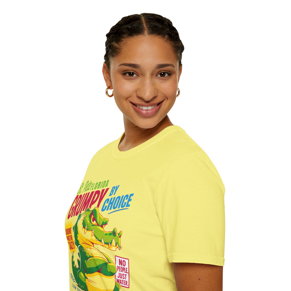 Grumpy Alligator St. Pete Florida T-Shirt | Sunshine Makes Me Salty