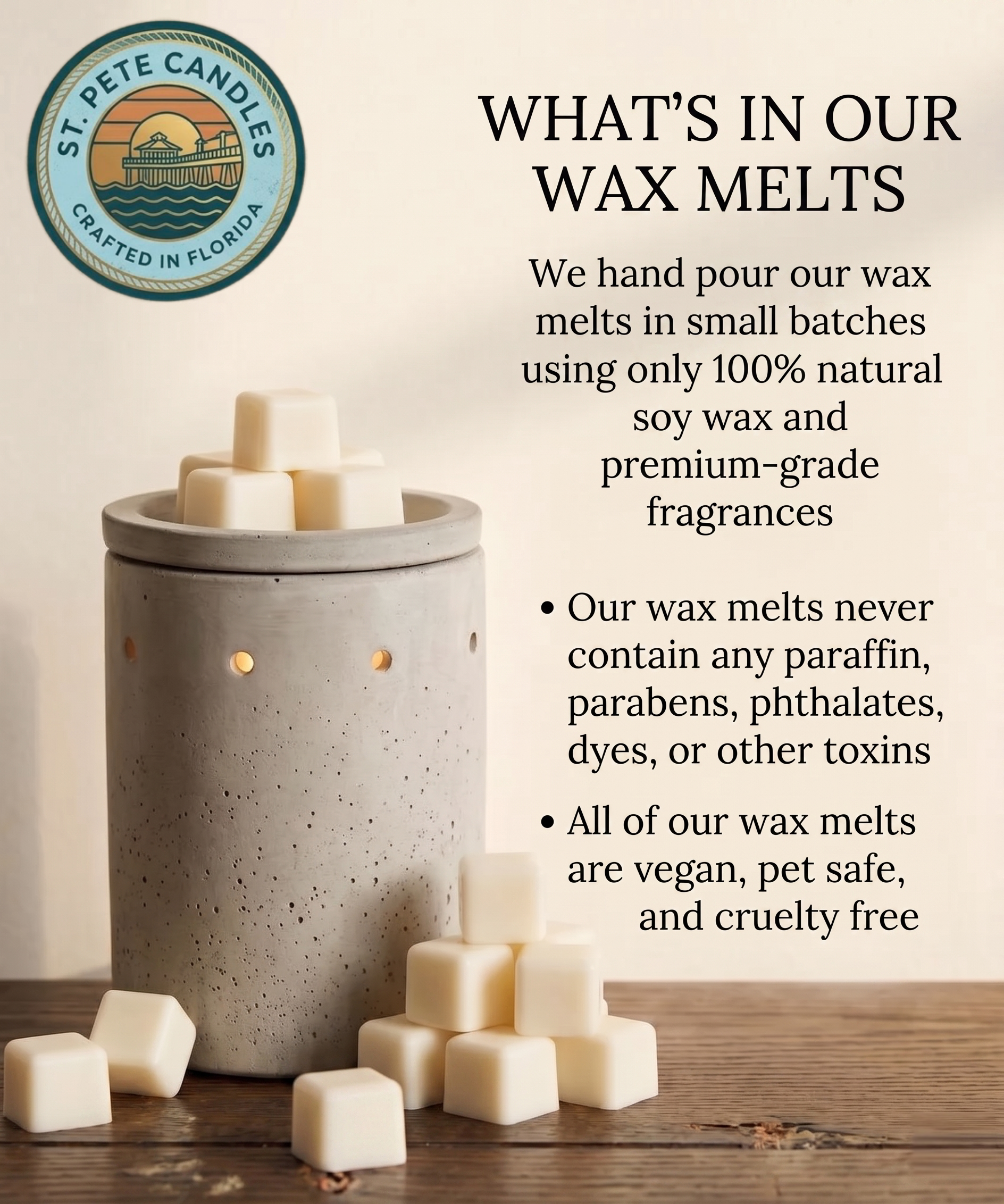 Hand Poured Soy Wax Melts – Lavender Lemongrass Coconut Lime (2.5 oz) | Strongly Scented Non Toxic Pet Safe Wax Melts for Warmer