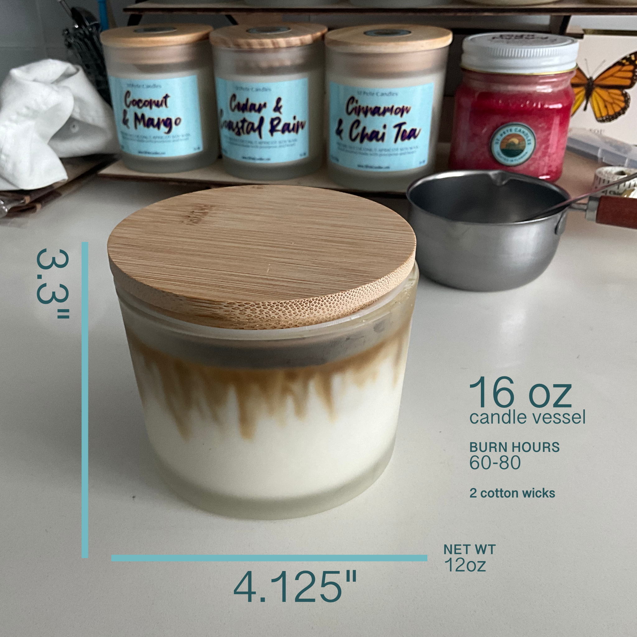 Hand-poured creamy coffee soy wax scented candle with warm robust blends of cappuccino and tiramisu | Coffee Lover Gift