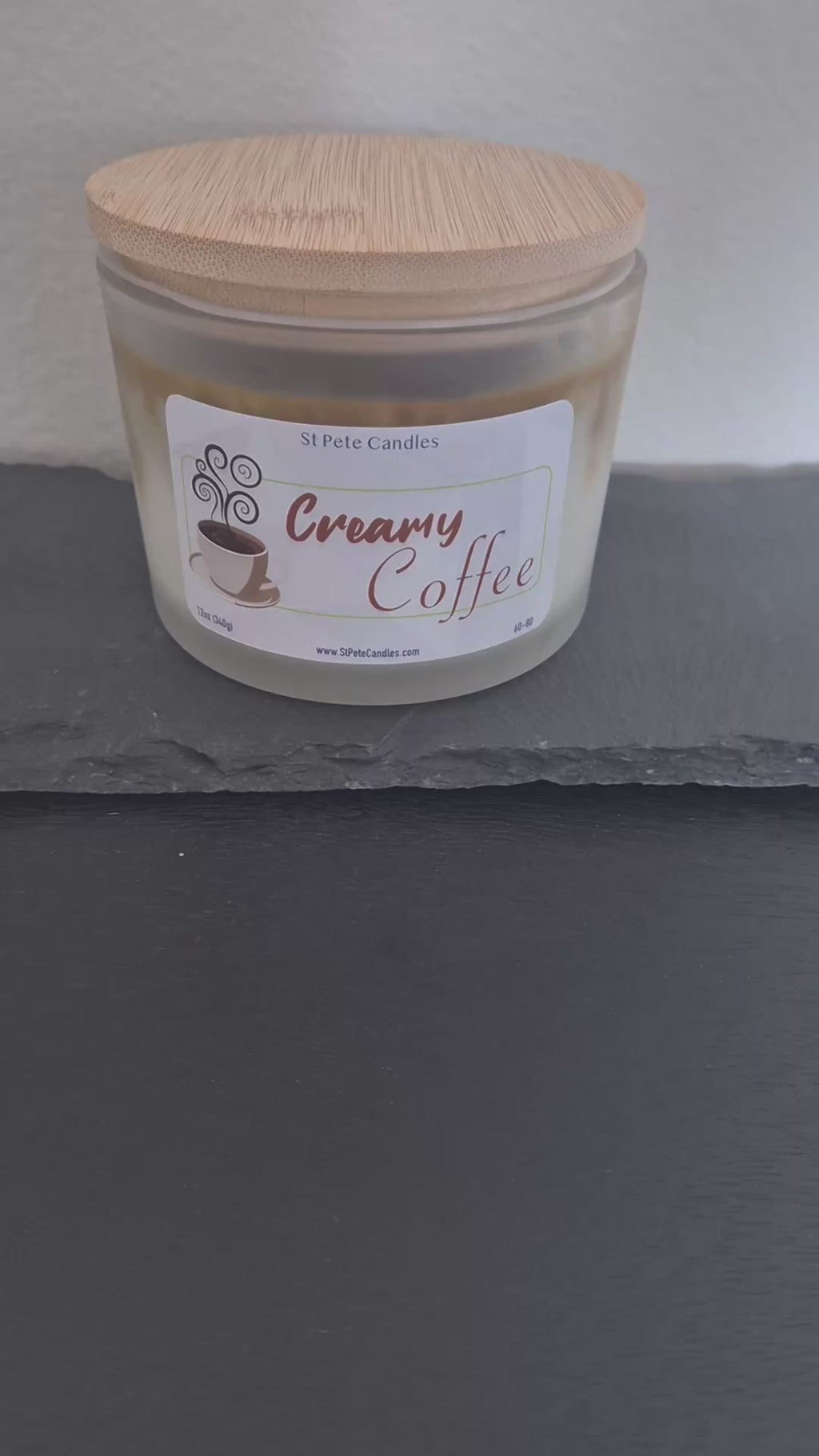 Hand-poured creamy coffee soy wax scented candle with warm robust blends of cappuccino and tiramisu | Coffee Lover Gift