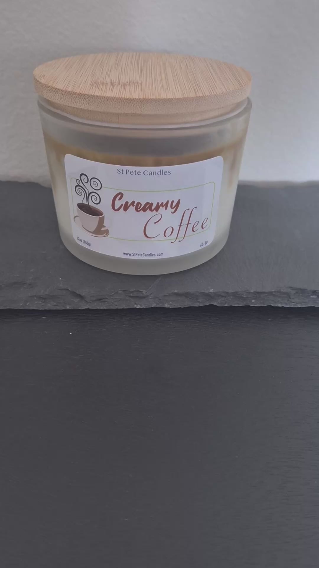 Hand-poured creamy coffee soy wax scented candle with warm robust blends of cappuccino and tiramisu | Coffee Lover Gift